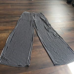 Aqua striped pants split seam, size S